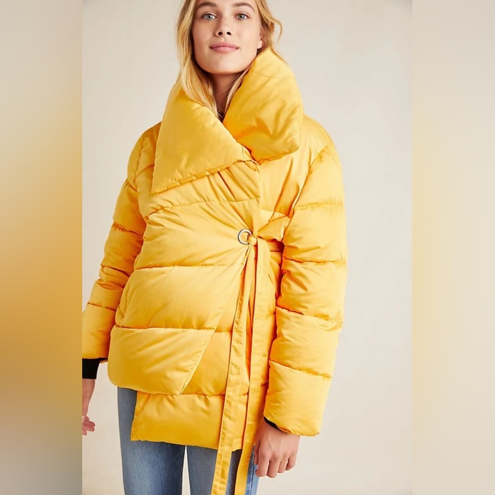 Anthropologie Oversized Wrap Puffer Jacket Medium